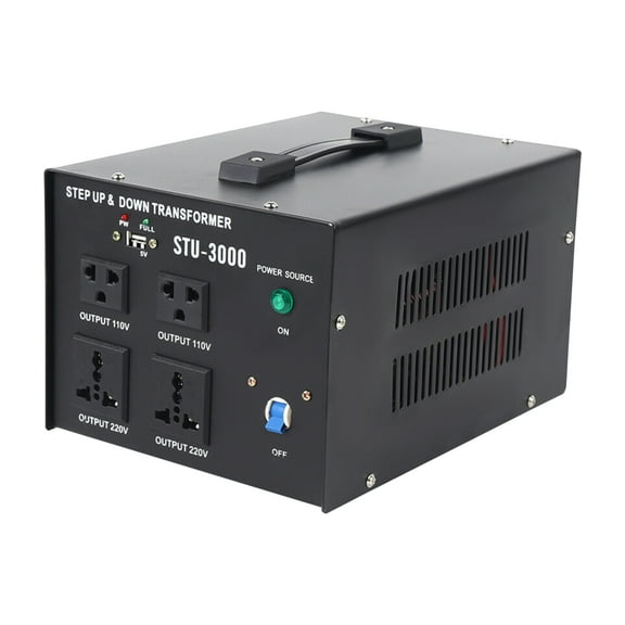 ChicHomey Voltage Converter Transformer 3000W, 110V/220V Output with USB Port, Metal Case for Safe Conversion of Electrical Appliances