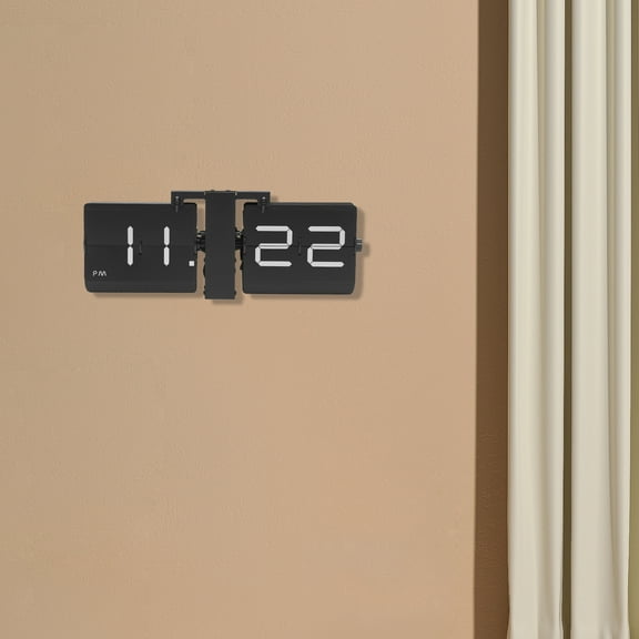 ChicHomey Wall Clock Tabletop Flip Clock Digital Display Screen 12 Hour Am Pm Clock Indoor