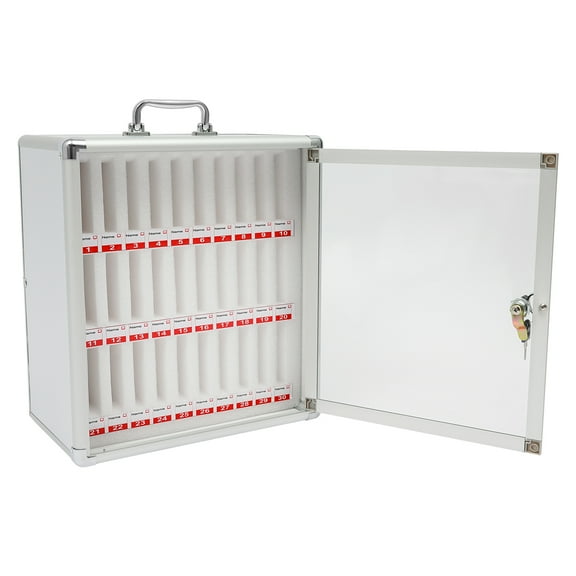 ChicHomey Wall Mounted Locker Box Lockable Cell Phone Storage Cabinet Classroom 30 slots