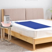 ChicHomey Water Cooled Mattress, PVC Cooling Pad with Cold Water Circulation,Portable Bed Cooler,White, Blue