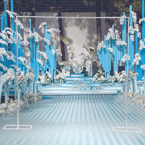 ChicHomey Wedding Stand with Steel Frame, Simple White Design, Easy Assembly, 11.02 lbs Load Capacity, Durable and Easy to Clean for Special Events