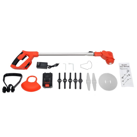 Fixartoo 21V Cordless Weed Trimmer 1880W Battery Operated , 3 Blade Set , Height & Angle Adjustable Lightweight Yard & Garden Tool
