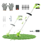 ChicHomey Weed Wacker and String Trimmer, Brushless Motor, 3 Blades, Adjustable Length - Lightweight Lawn Edger & Brush Cutter for Yard and Garden