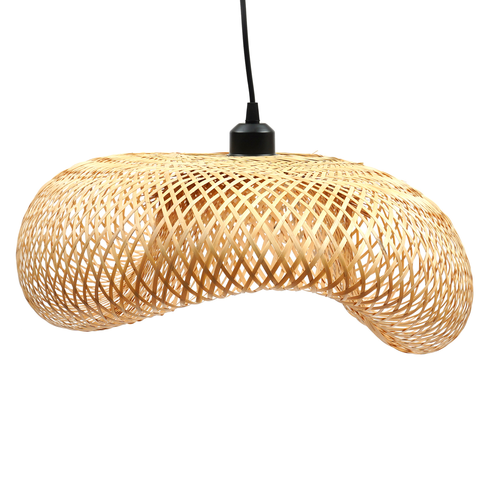 ChicHomey Wicker Vintage Rattan Lantern Ceiling Lamp Swag Pendant Light ...