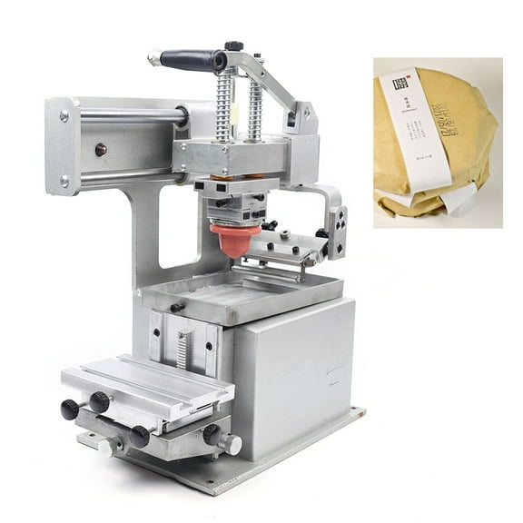 ChicHomey ZX-40 Ultra Ribbon Pad Printing Machine, 2D to 3D Printing with 80x120mm Max Area, Silicone Pad Included, Manual Operation