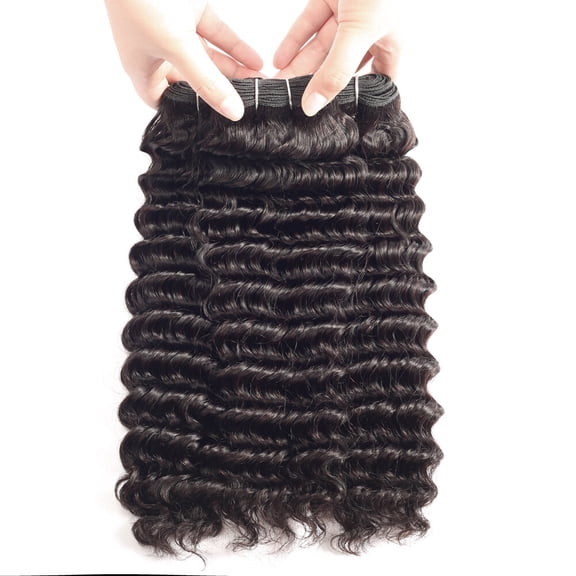 ChicRosa 3A-RIDP Deep Wave Human Hair Bundles 10-30 Inch