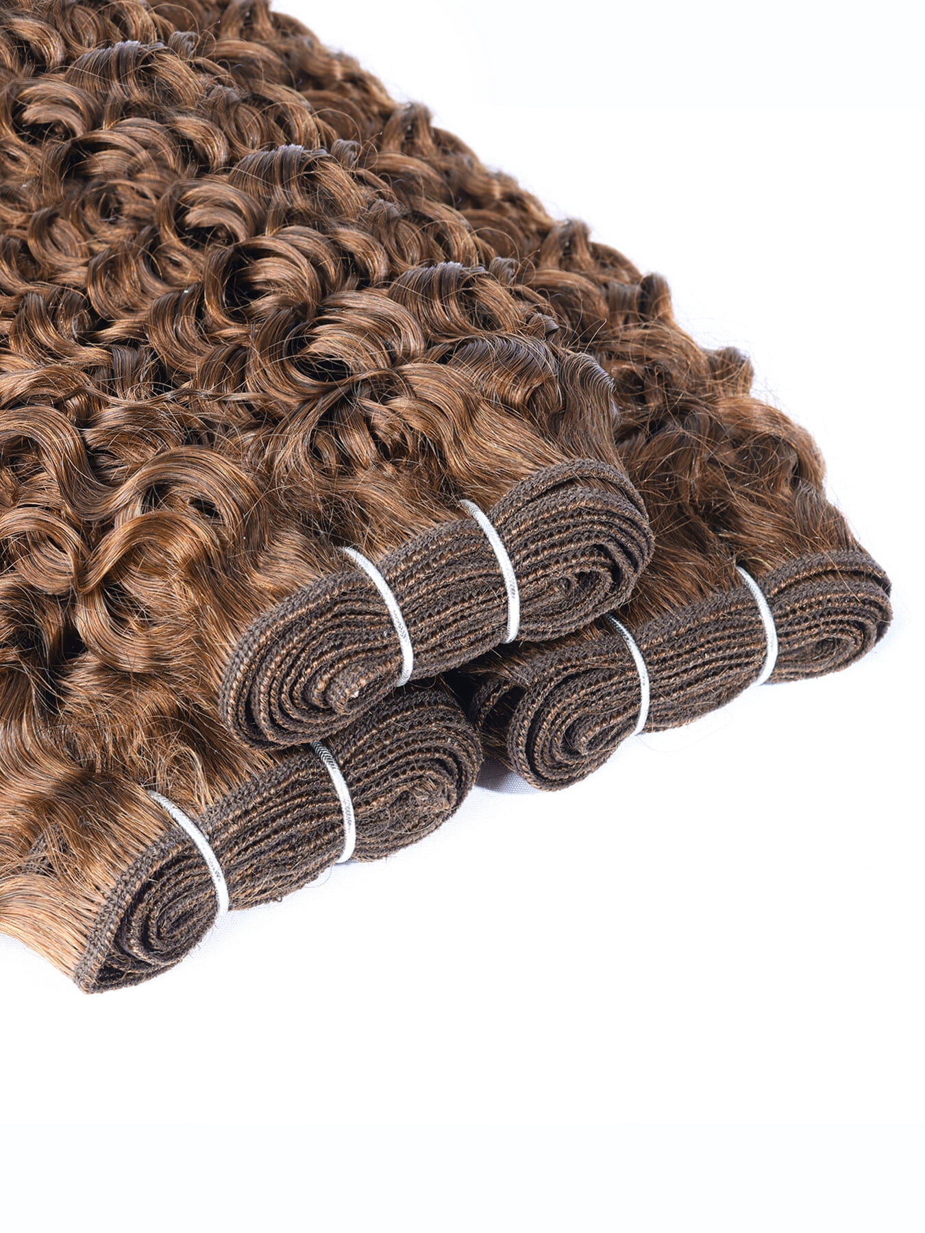 ChicRosa 4# Deep Curly Human Hair Bundles 3PCS Set for Women