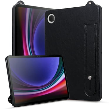 ChicShell Case for Galaxy Tab A9+/A9 Plus 11" with Stand, Premium PU Leather Tablet Case with Wristband Slim Lightweight Shockproof Protective Back Cover for Samsung A9 Plus Tablet 11 Inch 2023, Black
