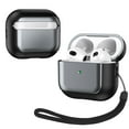 thumbnail image 1 of ChicShell Compatible with AirPods 4 Case Cover 2024 (USB-C),  Support Wireless Charging Built-in Lanyard Shockproof and Anti-Scratch Full Body Protective Cover for Airpods 4th Gen, Grey, 1 of 8