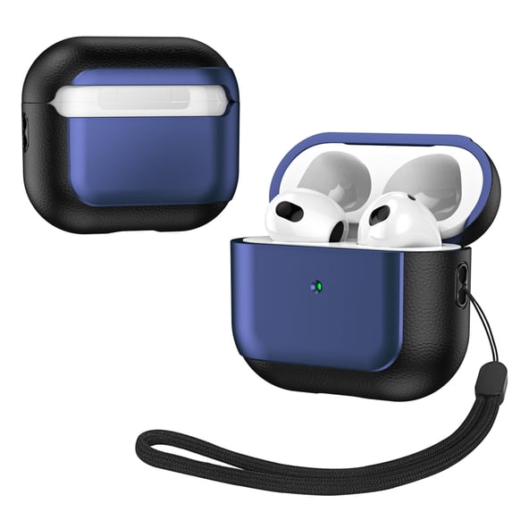ChicShell Compatible with Airpods Pro 2019 Case Cover (USB-C), Support Wireless Charging Built-in Lanyard Shockproof and Anti-Scratch Full Body Protective Cover for Airpods Pro (2019), Blue