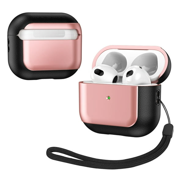 ChicShell Compatible with Airpods Pro 2nd Gen (2022), Support Wireless Charging Built-in Lanyard Shockproof and Anti-Scratch Full Body Protective Cover for Airpods Pro 2nd Gen (2022), Pink