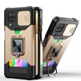 thumbnail image 1 of ChicShell Kickstand Case for Samsung Galaxy A42 5G with Card Holder, [Slide Camera Cover] [Support Magnetic Car Mount] Hybrid Soft Bumper Anti-Drop Rugged Case for Women Men - Gold, 1 of 7