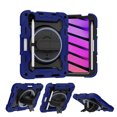 thumbnail image 1 of Allytechgroup Kids Case for iPad mini 7 A17 Pro 2024/ iPad mini 6 2021 8.3 Inch, Built-in Hand Strap Pencil Holder Kickstand Four Corners Effedtive Anti-shock Shockproof Cover for Children, Darkblue, 1 of 7