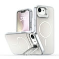 thumbnail image 1 of ChicShell Magnetic Case Compatible with iPhone 16e, Built-in Camera Lens Kickstand Compatible with MagSafe Anti-Yellow Shockproof Protective Back Cover Bumper for Women Men, White, 1 of 7