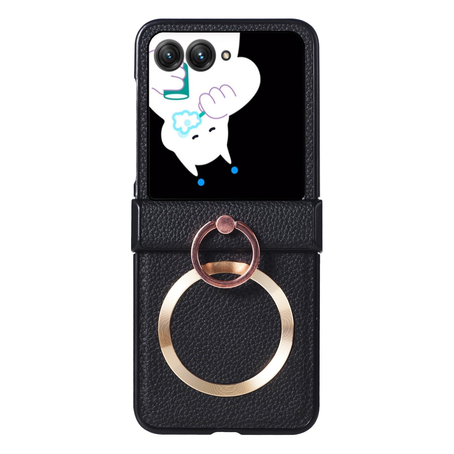ChicShell Moto Razr 2024 Case with Ring Holder Stand, Back