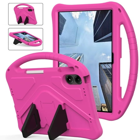 ChicShell for Onn 12.1 lnch Tablet Pro Case 2024 (100146663), kids Case for Onn 12.1 Inch Pro Tablet 2024, Shockproof Protective Cover with Handle Stand for Onn 12.1 Tablet Pro Case, Rose