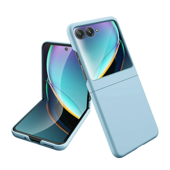 ChicShell Premium Motorola Razr 2024 Case Cover with Built-in Screen Protector - Slim Fit Shockproof and Protective Back Cover for Women Men, Blue