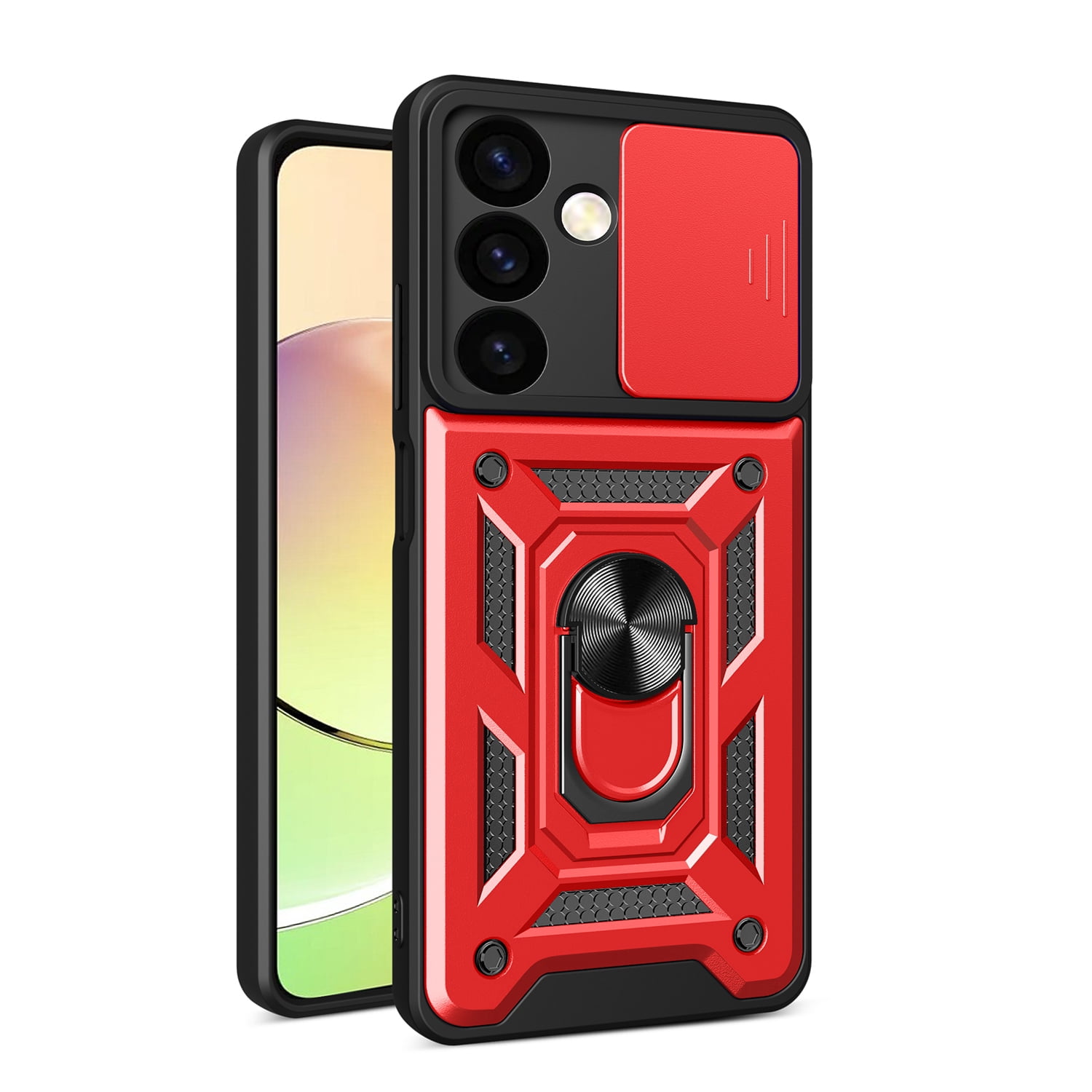 ChicShell Rugged Shockproof Case for Samsung Galaxy S24, Sliding Camera