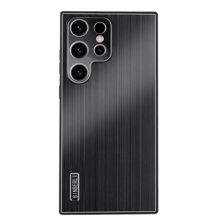 ChicShell Slim Case for Samsung Galaxy S24, Anti-Fingerprint & Anti-Scratch, Metal Stylish Shockproof Case with Full Camera Lens Protection for Samsung Galaxy S24 - Black