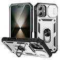 thumbnail image 1 of ChicShell Slim Case For iPhone 16 with Slide Camera Cover, 360° Rotated Kickstand Support Car Magnetic Bracket Military Grade Shockproof Protective Cover For iPhone 16, White, 1 of 9