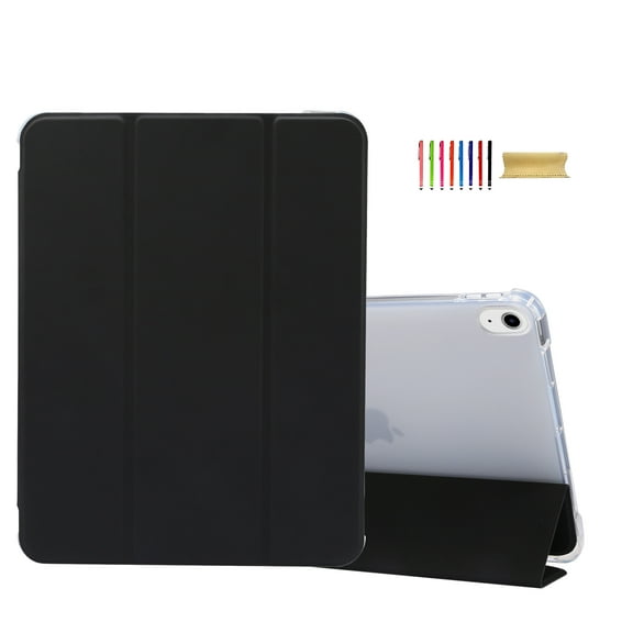 ChicShell for iPad iPad A16 11th 10th Generation Case Cover with Pencil Holder, Slim Auto Sleep Wake Multi Angle Stand Bumper Shockproof Tablet Case for Apple iPad 11th 10th Gen 2025/2022, Black