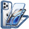 thumbnail image 1 of ChicShell iPhone 15 Pro Max Magnetic Case with Build in Screen Protector, Clear TPU PC Hard Shell Shockproof Anti-Yellow Compatible with Magsafe Phone Case for iPhone 15 Pro Max,Darkblue, 1 of 8
