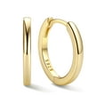 thumbnail image 1 of ChicSilver 14K Gold Plated Huggie Hoop Earrings Small Gold Plated Huggie Earrings for Women 12MM Hoop Earrings Hypoallergenic Huggies Earrings for Women, 1 of 10