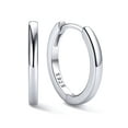 thumbnail image 1 of ChicSilver 925 Sterling Silver Huggie Earrings for Women Hypoallergenic Small Huggie Hoop Earrings White Gold Plated Earrings 12MM, 1 of 10