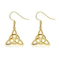 thumbnail image 1 of ChicSilver 14K Gold Plated Celtic Drop Earrings for Women Good Luck Irish Dangle Earrings Dainty Sterling Silver Jewelry Gifts, 1 of 8