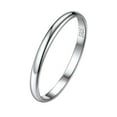 thumbnail image 1 of ChicSilver 2mm 925 Sterling Silver Ring High Polish Plain Dome Wedding Band for Women Comfort Fit Size 4-12, 1 of 10