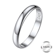ChicSilver Sterling Silver 2mm Minimalist Wedding Band Ring for Women Comfort Fit Most People Size 7