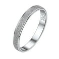 thumbnail image 1 of ChicSilver 3mm Silver Rings for Women Sandblast Finish Tarnish Resistant Comfort Fit Sterling Silver Promise Rings for Her Size 8, 1 of 7