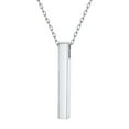 thumbnail image 1 of ChicSilver 4 Sided Bar Necklace for Women Minimalist Jewelry Vertical Bar Pendant 925 Sterling Silver, 1 of 7