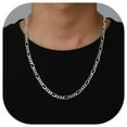 thumbnail image 1 of ChicSilver 5MM Italian Figaro Chain, Sterling Silver Necklaces for Men and Women, 14 to 28 Inches, 1 of 8