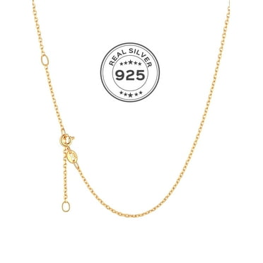ChicSilver 925 Italian Sterling Silver Necklace Cable Chain for Women 1-2mm Sturdy Thin 16" to 24", Lobster Clasp, Jewelry Unisex