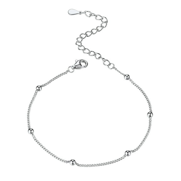 ChicSilver 925 Sterling Silver Bead Chain Bracelet for Women Teen s Dainty Jewelry Gifts