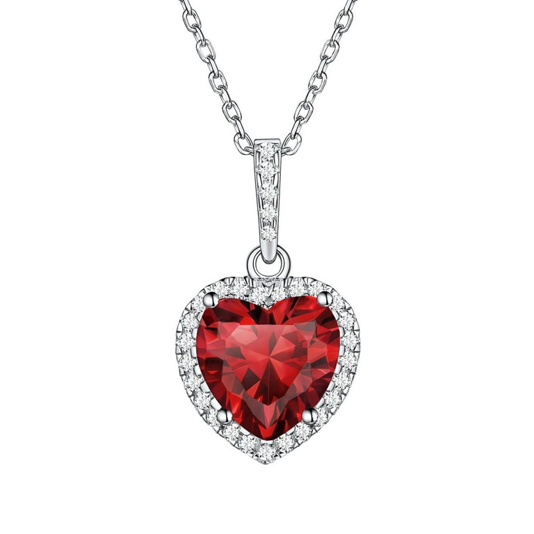ChicSilver 925 Sterling Silver Birthstone Necklace for Women ChicSilver 925 Sterling Silver Birthstone Necklace for Women