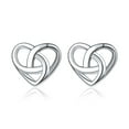 thumbnail image 1 of ChicSilver 925 Sterling Silver Celtic Knot Stud Earrings Set Celtic Heart Ear Studs Irish Jewelry Hypoallergenic, 1 of 8
