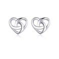 thumbnail image 1 of ChicSilver 925 Sterling Silver Celtic Knot Stud Earrings Set Celtic Heart Ear Studs Irish Jewelry Hypoallergenic, 1 of 9