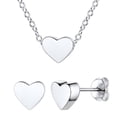 thumbnail image 1 of ChicSilver Jewelry Sets Heart Pendant Necklace Stud Earrings for Women 925 Sterling Silver Dainty Necklace for Her Mother Mom Wife, 1 of 8