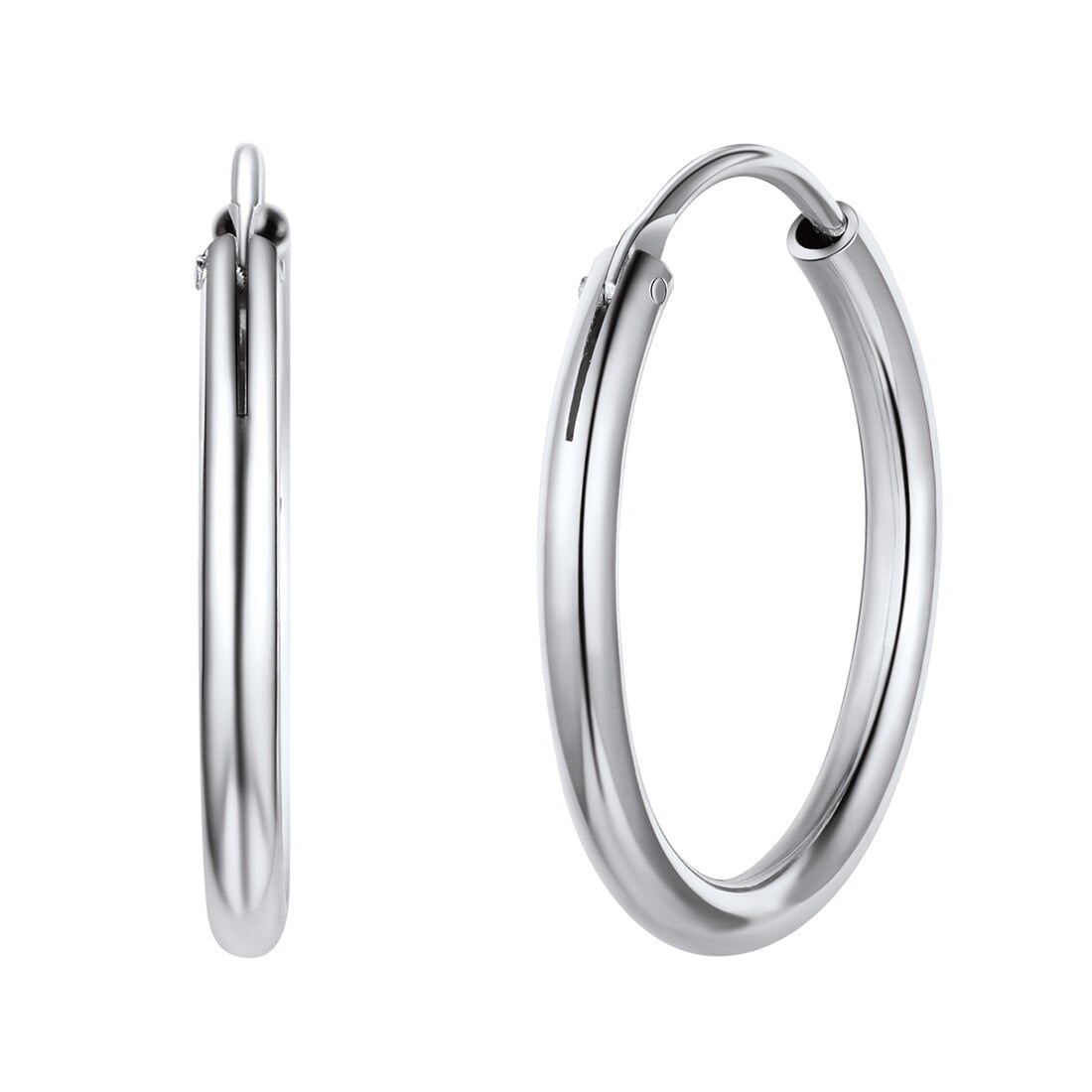 Sterling Silver Earring for Men Hoop Earring 15mm for men Modern Single  Earring | eBay