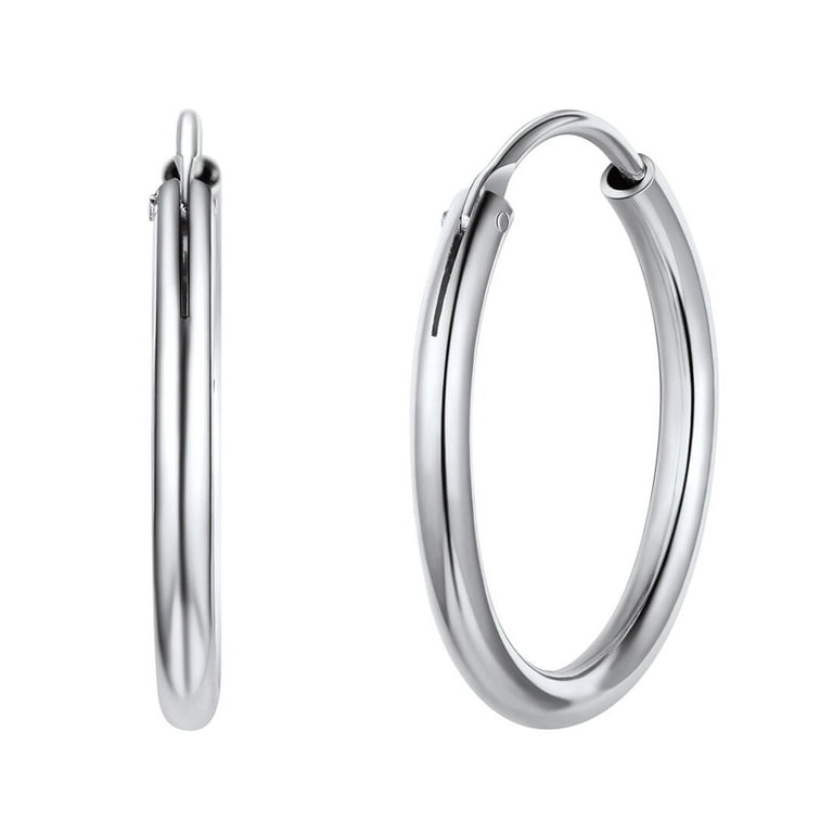 Buy Silver Hoop Earrings Sterling Silver Earring Hoops Silver Online