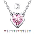 thumbnail image 1 of ChicSilver Valentines Day Gifts for Her - 925 Sterling Silver Heart Birthstone Necklace Birthday Anniversary Jewelry Gifts for Her Wife Mom Daughter, 1 of 10