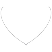 ChicSilver 925 Sterling Silver Triangle Necklace for Women, Dainty Geometric Pendant Necklace, Minimalist Silver Jewelry Gift for Her