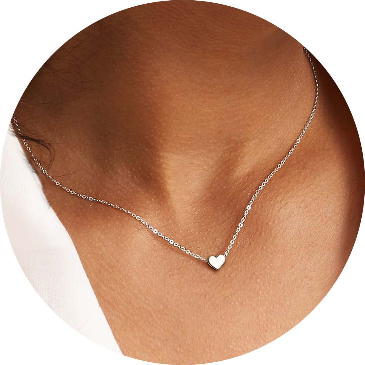ChicSilver 925 Sterling Silver Heart Pendant Neckl