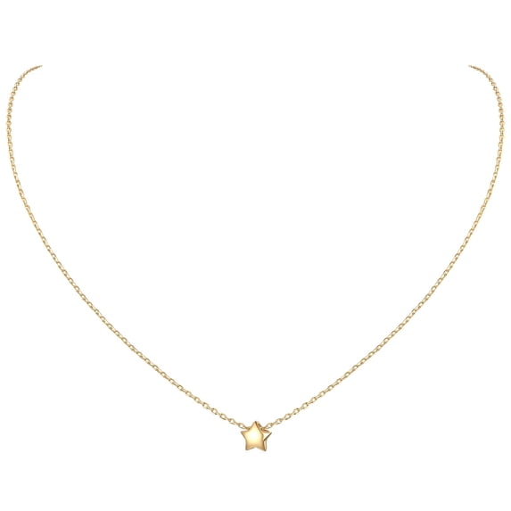ChicSilver 925 Sterling Silver Star Necklace for Women, Dainty Star Pendant Necklace, Minimalist Silver Jewelry Gift for Her