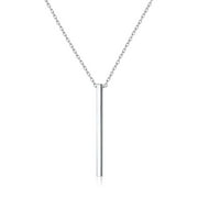 ChicSilver Vertical Bar Necklace Sterling Silver Dainty Long Necklace Y-Shaped Pendant Necklace Jewelry for Women Gift