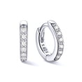 thumbnail image 2 of Pure Luxe 925 Sterling Silver Cubic Zirconia 6mm Square Stud Earrings – Unisex, Push Back, Boxed 2 of 5