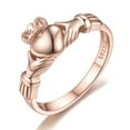 thumbnail image 1 of ChicSilver Claddagh Rings for Women Friendship Sterling Silver Ring Band 2.5mm Crown Heart Ring for Her Unisex Size 9, 1 of 8
