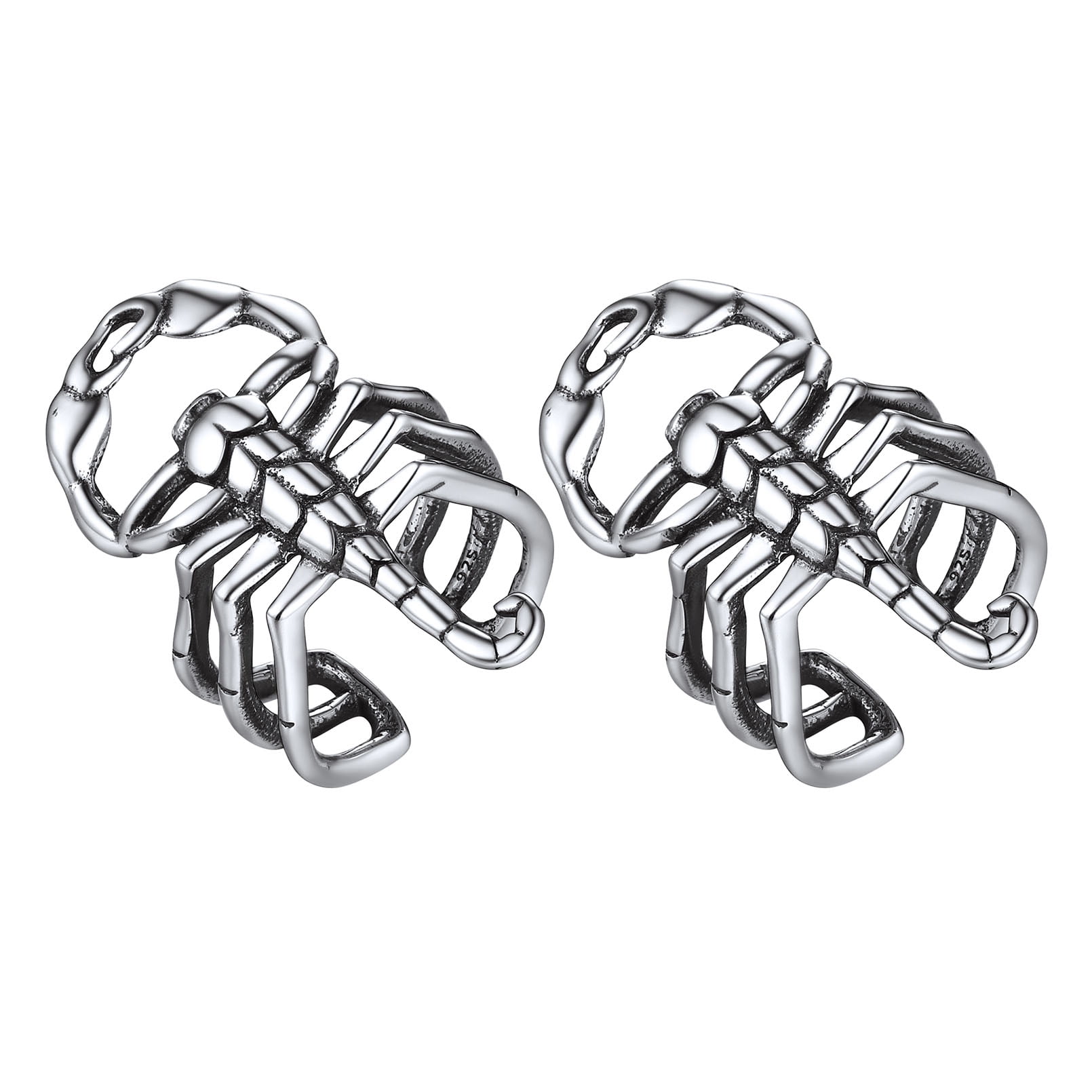 ChicSilver Ear Cuff 925 Sterling Silver Earrings for Women Non